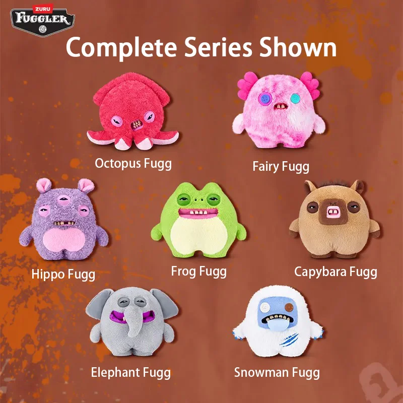 Fuggler Chonky Serie 38CM Plüschtiere Lustige Hässliche Zahnmonster-Puppen Niedliche Tier-Sofa-Dekoration Kuschelkissen Geschenk für Kinder und Erwachsene