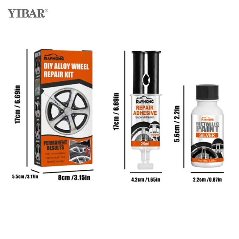 Car Rim Care Wheel Restoration Repair Kit Paint For Discs Alloy Rim Scrapes Scratches Remover Car Repair Clean Motorcycle