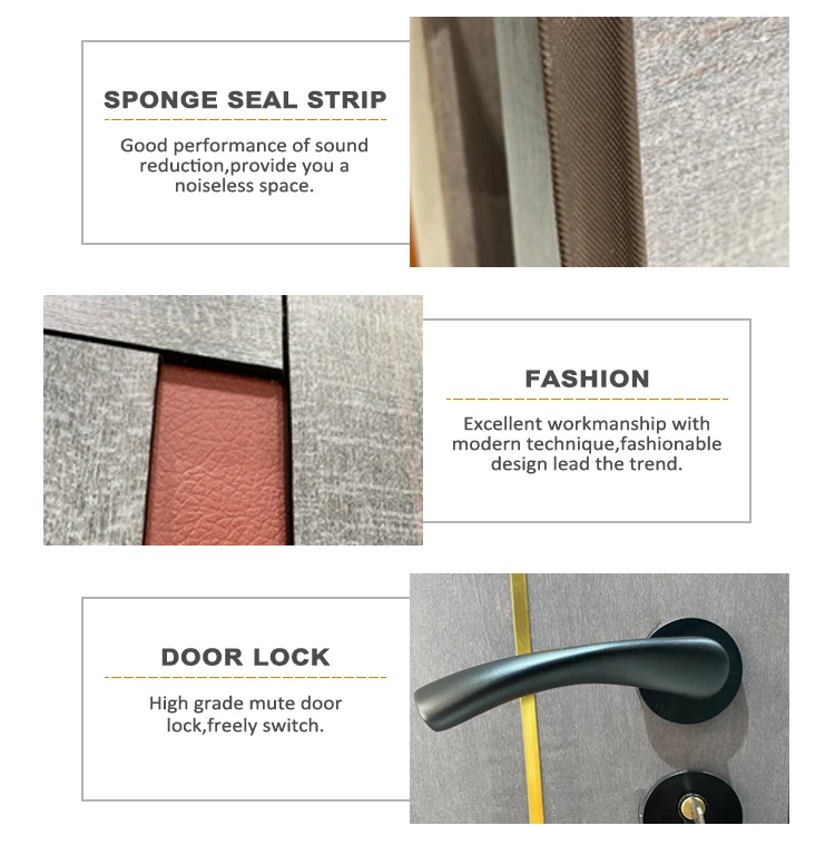 Modern house exterior wooden door entrance door design for villa 5