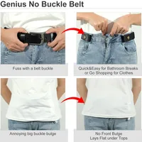 New Adjustable Belts Women Buckle-Free Waist Jeans Pants Stretch Elastic Waist Men Canvas Belt Lazy Invisible Seamless Belt 2025 - Image 4