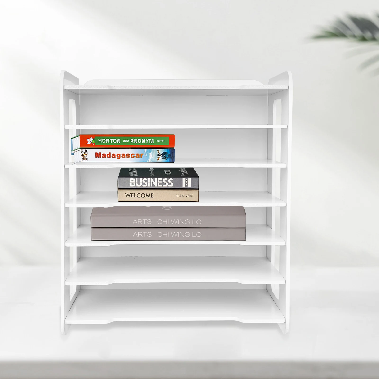 PVC Storage Box Horizontal Seven-layer File Organizer with Large Storage Space Desktop File Organizer Rack for Office Home - Image 2