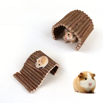 Colore casuale Piccolo animale domestico Molare Ramo di salice Coniglio Giocattoli da masticare Criceto Molare Forniture Totoro Scaletta da arrampicata Recinzione Arco Ponte Giocattolo