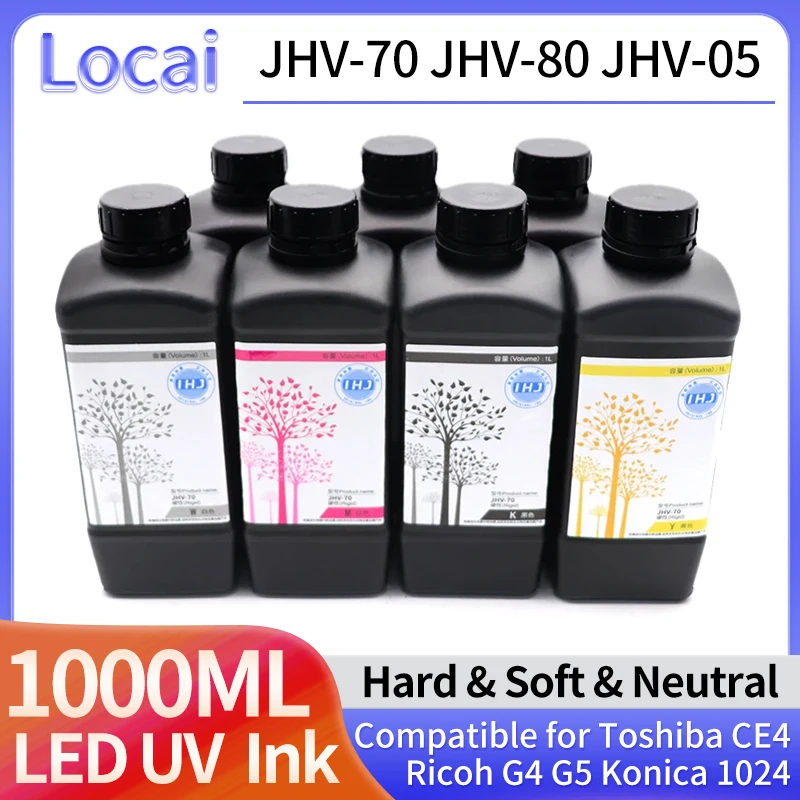 

1000ML compatible for LED Sakata UV Ink for Toshiba CE4 Ricoh G4 G5 Seiko Konica 1024 Printhead uv ink JHV-70 JHV-80 JHV-05 IHJ