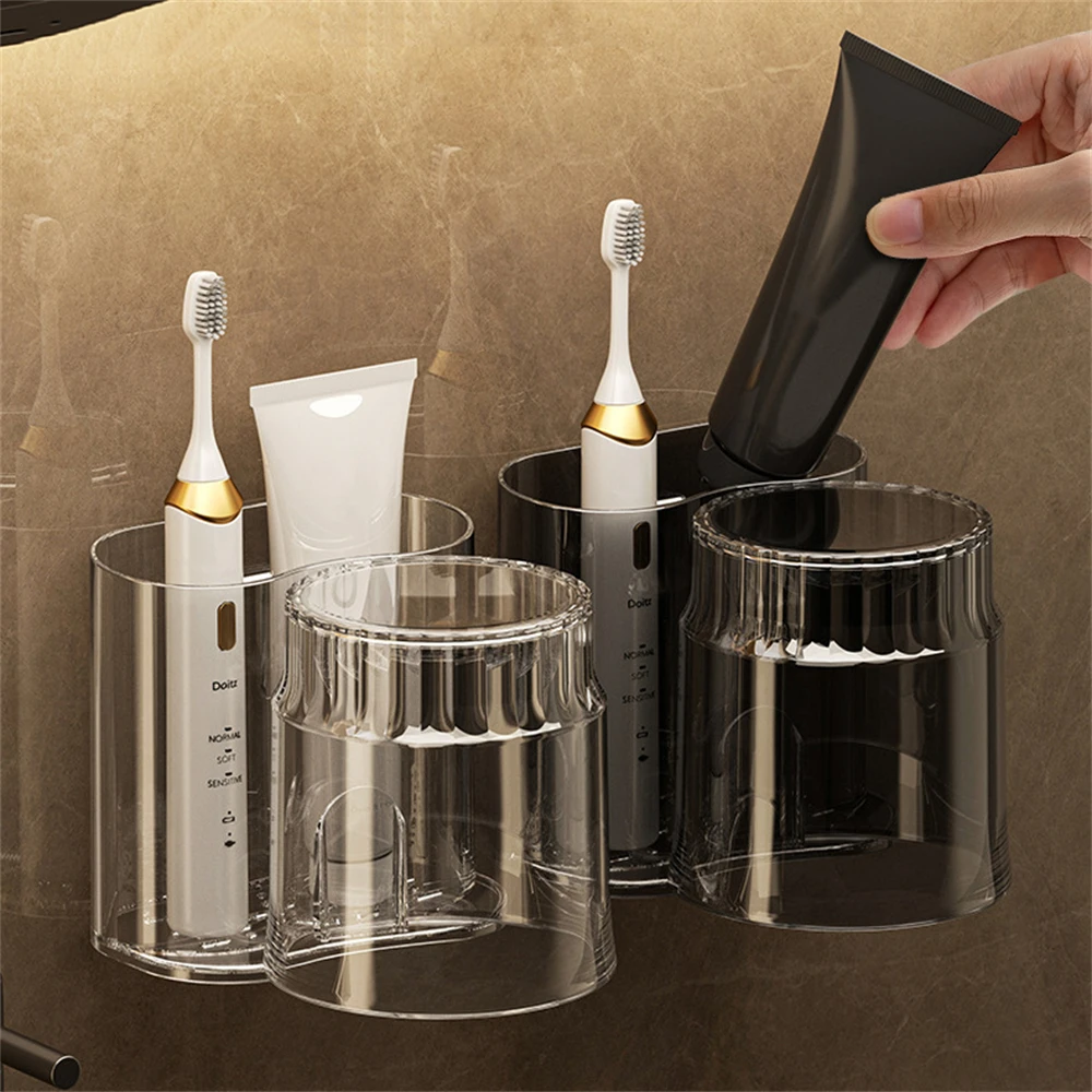 Portaspazzolino da parete con bicchiere per risciacquo bagno_voghion.com