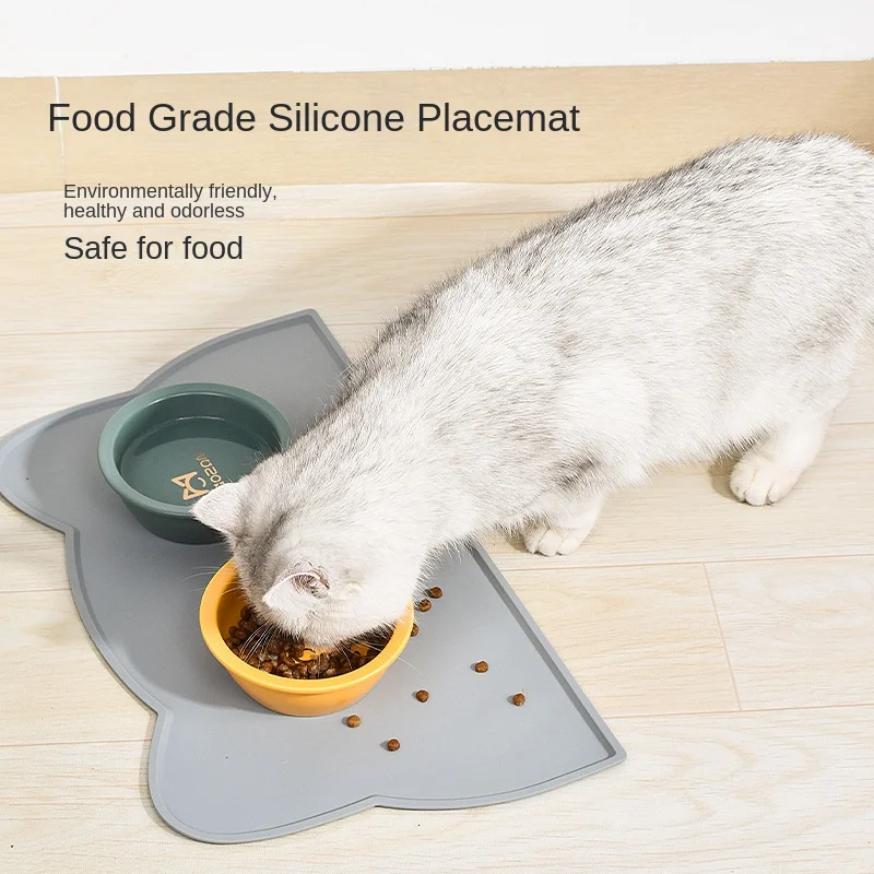 

New Pet Silicone Food Mat Portable Waterproof Leak-Proof Non-Slip Feeding Mats Bowl Pad Cushion for Cats Dogs Pet Items