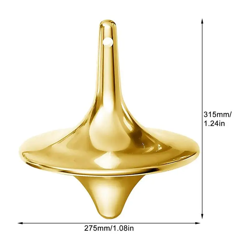 Precision Zinc Aloy Spinning Top Elegant Stable Metal Desktop Toy Gyro Streamer Silver Bright Black Gold Green Bronze Red