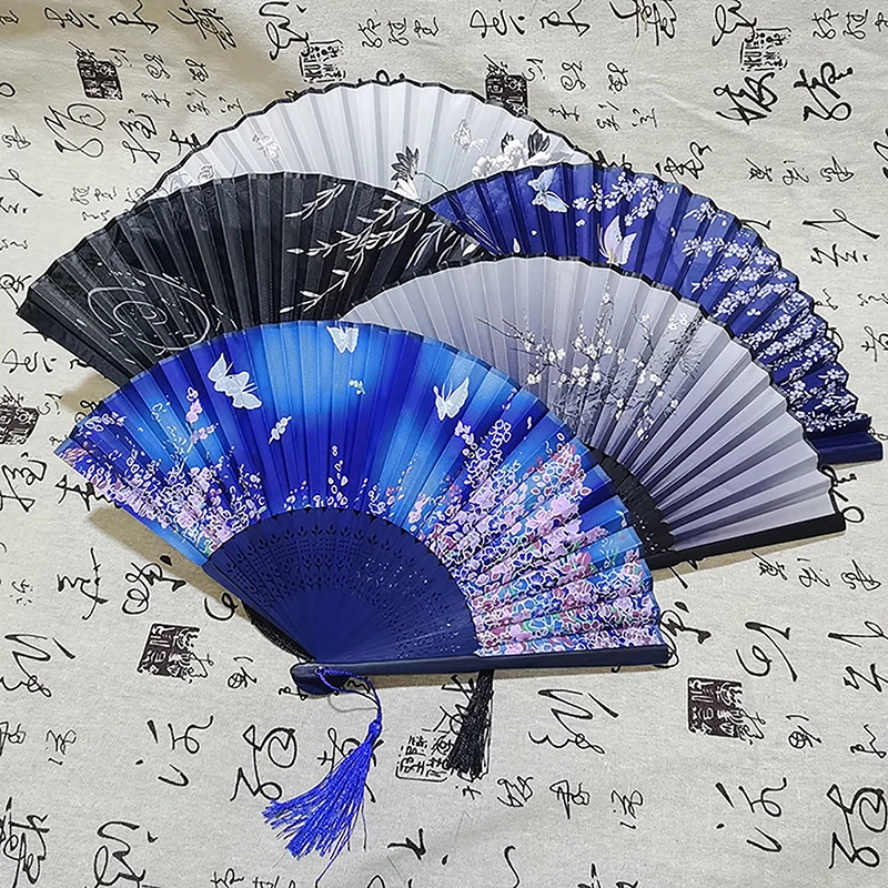 Ventagli Matrimonio,Ventaglio Portatile Ventaglio Pieghevole Nero In Stile Cinese Retrò Ventilatore Da Ballo Antico Ventilatore Artigianale Vintage Per Feste Di Matrimonio Cosplay Decorazione Della