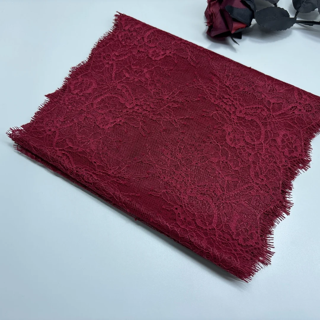 Wimpernspitzenborte, Schokoladenbraune Farbe, Chantilly-Spitze, Zubehör, DIY Stickerei & Nähhandwerk, Smaragdgrüne französische Spitze – Detail 6