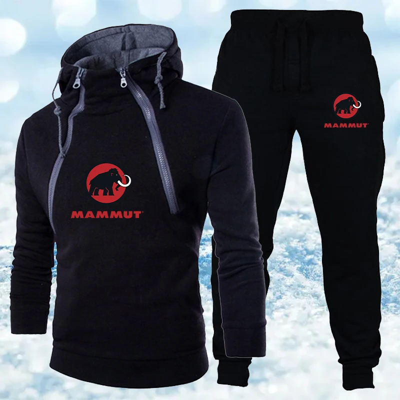 

Мужской спортивный костюм, толстовка с капюшоном и штаны на молнии