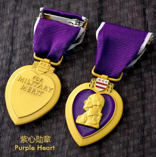 

US Medal of Honor Military Merit Purple Heart Medal Air force Metal Gold Colour