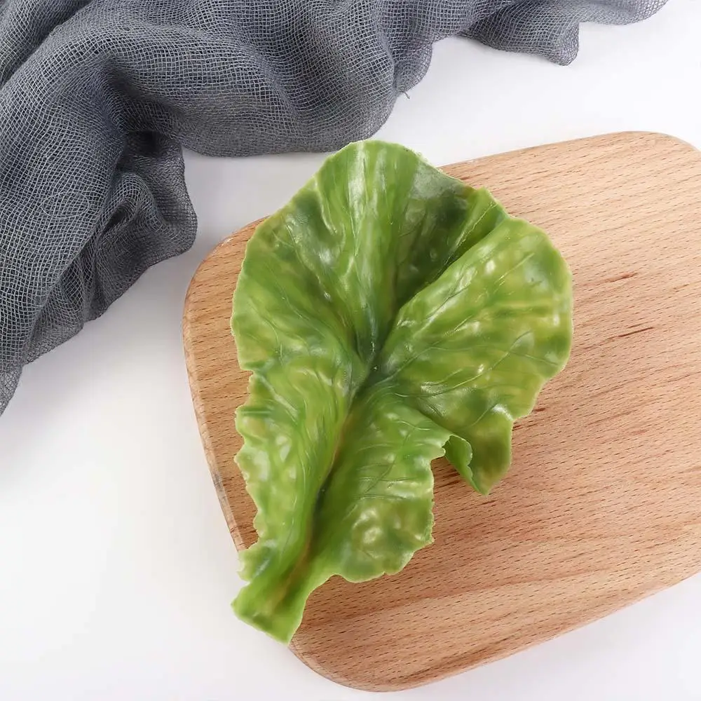 

PU 1Pcs Realistic Artificial Kitchen Decor Simulation Lettuce Leaves Lettuce Adornment Kids Toy Vegetable Model