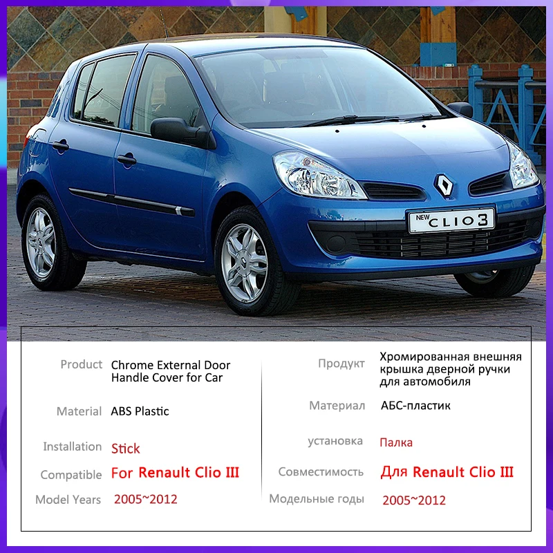 Set de Car Shades sur mesure pour Renault Clio 3 portes 2005-2012