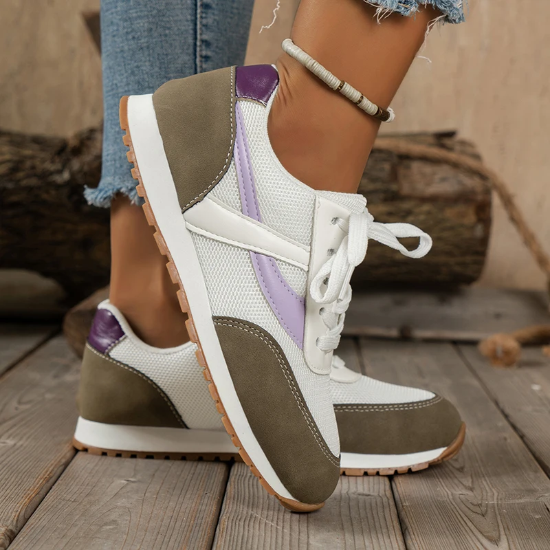 Fashion Mix Color Breathable Sneakers Women Non Slip Lightweight Walking Shoes Comfort Sports Shoes Woman Casual Tenis Feminino 6