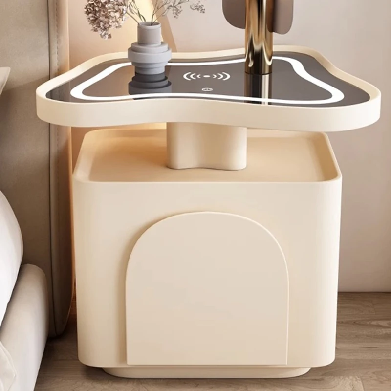 

Coffee Smart Nightstands Mobile Drawer Bedroom Dressing Table Nightstands Luxury Mesita Noche Dormitorio Space Saving Furniture