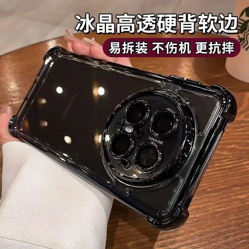 Enhanced Four Corners Anti-Shock Plating Case with Lens Protection Film and Soft Silicone Shockproof Cover