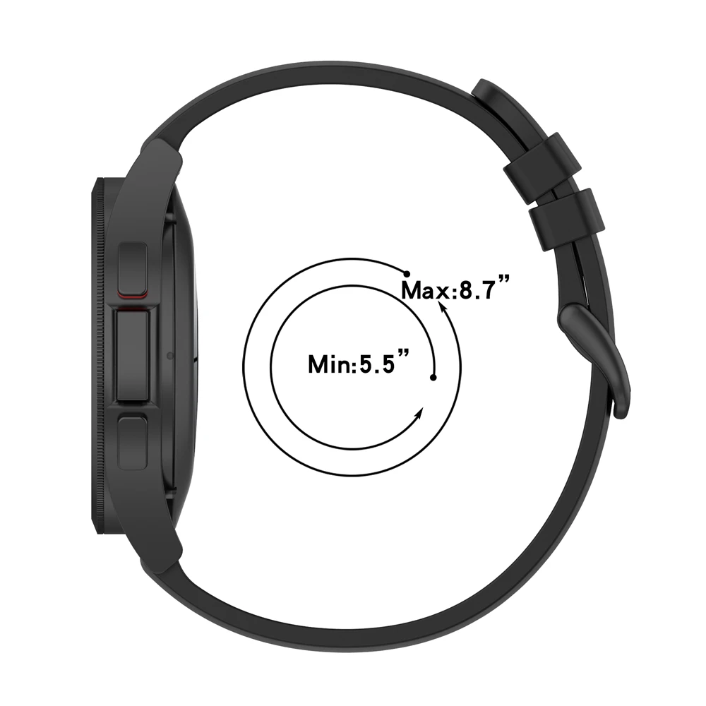Silicone Watch Strap - 20mm & 22mm Sizes, Versatile Replacement Band for Fitness and Smart Watches