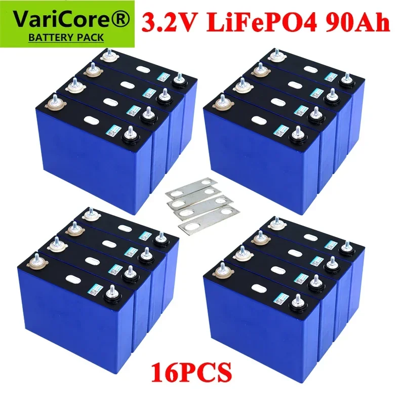 Lifepo4 Battery Lithium Iron Phosphate 16pcs for 12v Campers Golf Cart Off-Road Solar Wind Yacht rechargeable lithium batteries