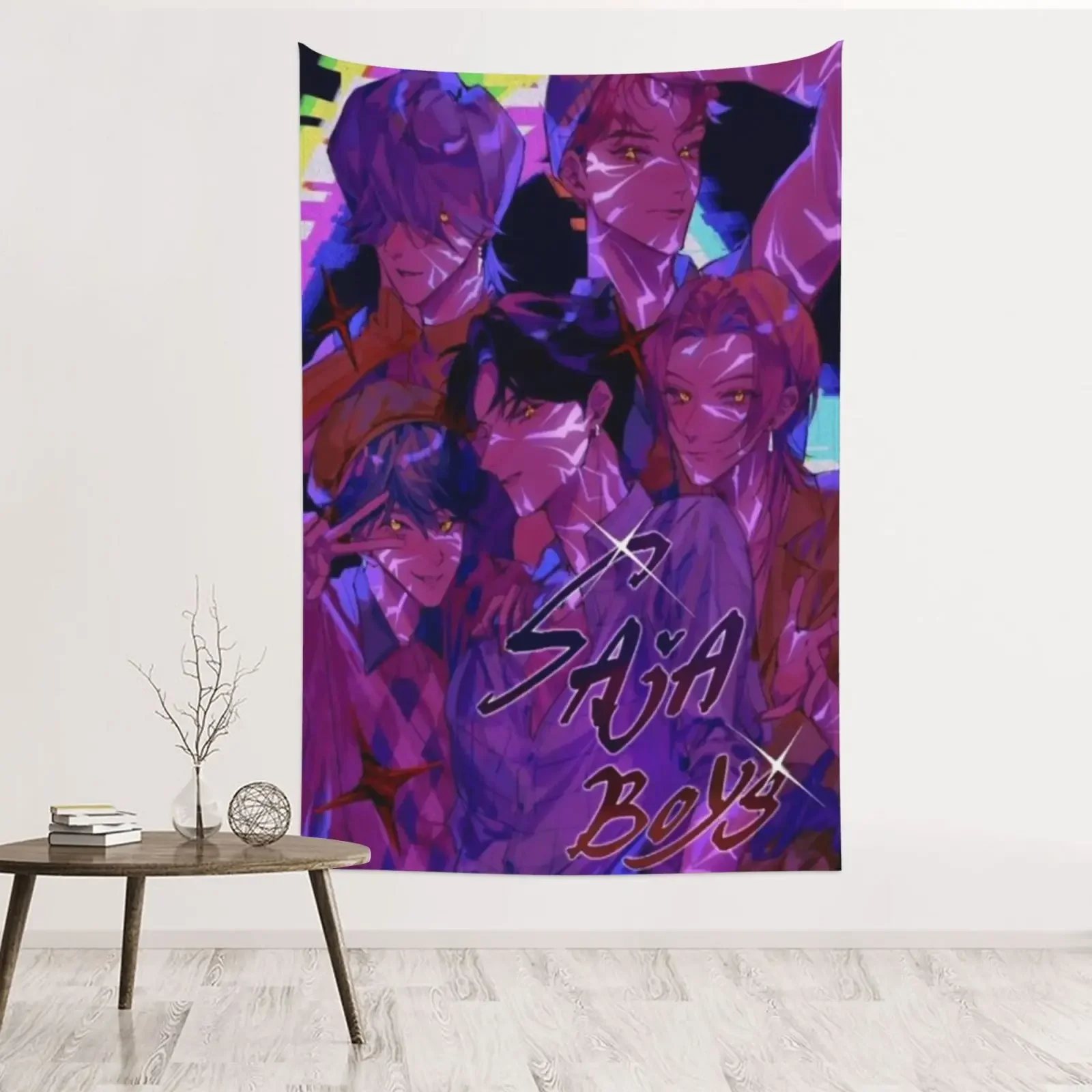 Fantastic Saja Boys Anime Tapestry, Home Decor, Popular Cartoon Character Wall Art Tapestries Backgrounds  For Living Room, Dorm