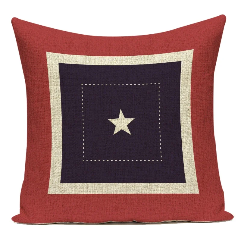 Geometric Flag Decorative Throw Pillow Cover