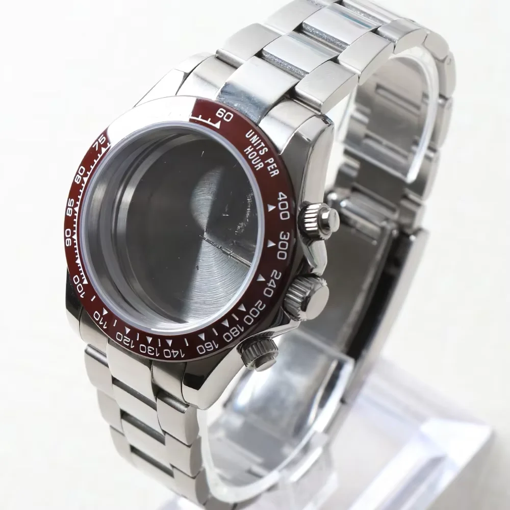 Stainless Steel Watch Case with Sapphire Crystal and Bracelet - Waterproof Accessories