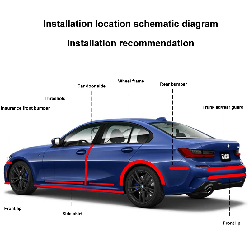 Car Stickers Car Door Sill Protective Anti Scratch Protector for Door Edge Sill Trunk