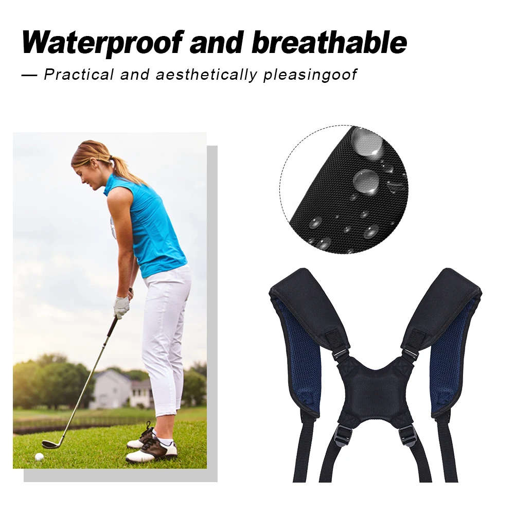 Description Picture 5 of itemGolf Double Shoulder Strap Waterproof Golf Bag Accessories Adjustable Padded Golf Carrying Bag Strap with 4 Rotate Buckles