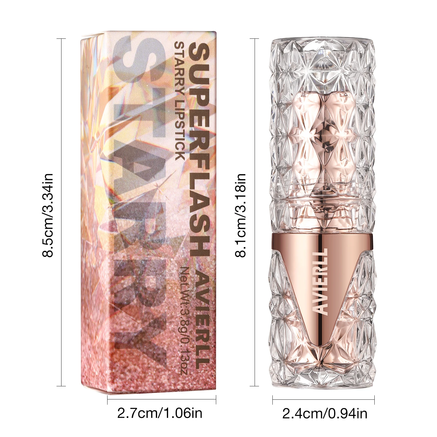 Glitter Lipstick Quicksand Gold Moisturizing Silky Long-lasting Waterproof