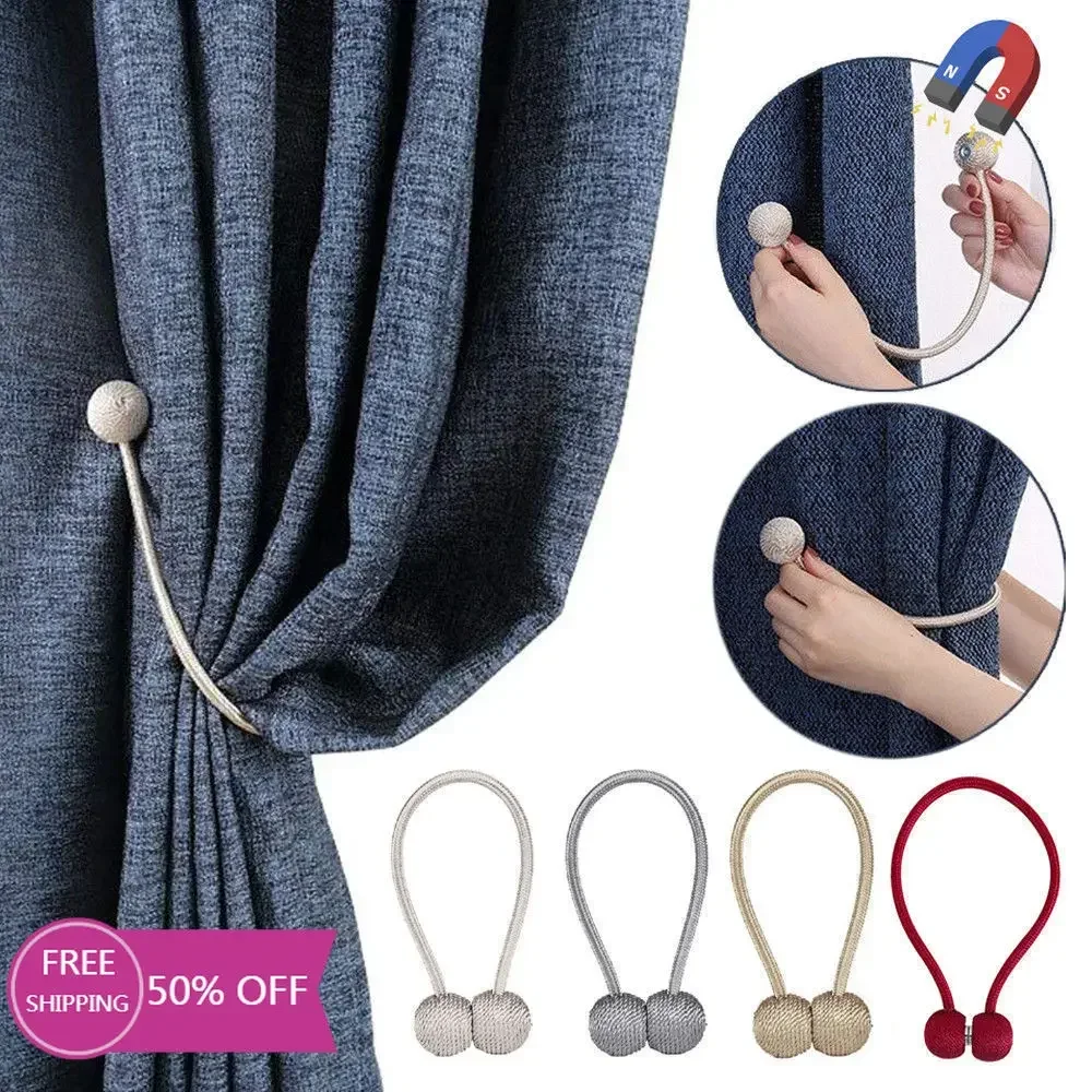 Magnetic Pearl Ball Curtain Tiebacks 2PCS Buckles Home Decorative Accessories curtain tiebacks
