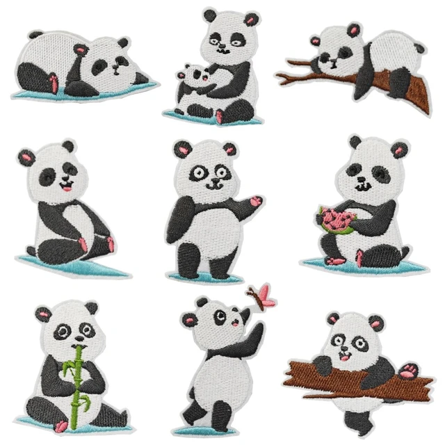 Cute Red Panda Embroideried Patches for Girls Bag Iron On Patches Small  Glue Sticker for Kids Clothes Hairclip Designer - AliExpress