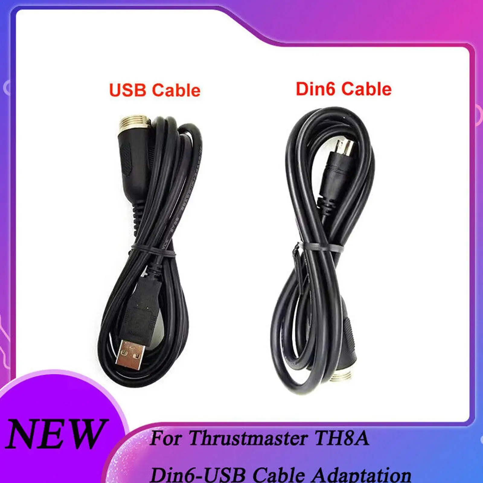Фото Соединительный кабель для подключения thrdmaster, Din-USB кабель TH8A, запасные части кабеля Usb к Din6, кабель Din6 к Din6 №1