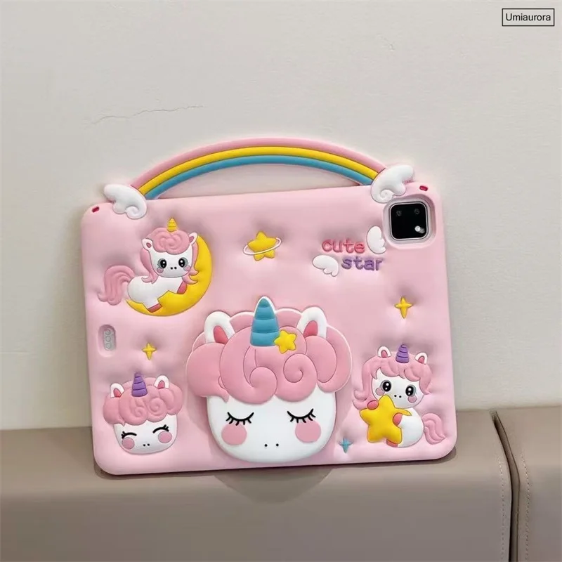 Kids Cartoon Silicone Tablet Case with Stand Feature