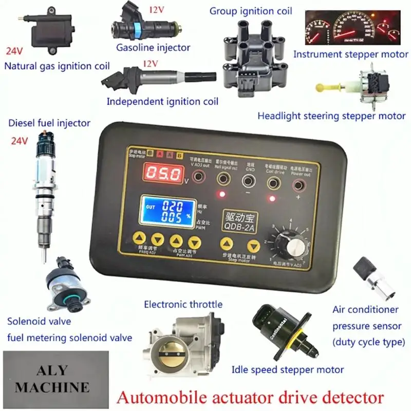 

Automobile Ignition Coil Test Injector Solenoid Valve Idling Stepper Motor Instrument Tester Fault Detector Drive Simulator