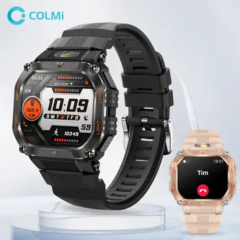 2025 COLMI P85 Astuto Della Vigilanza Degli Uomini di Chiamata Bluetooth All'aperto Robusto Smartwatch 3ATM IP68 Torcia Elettrica Impermeabile Sport Fitness Orologi