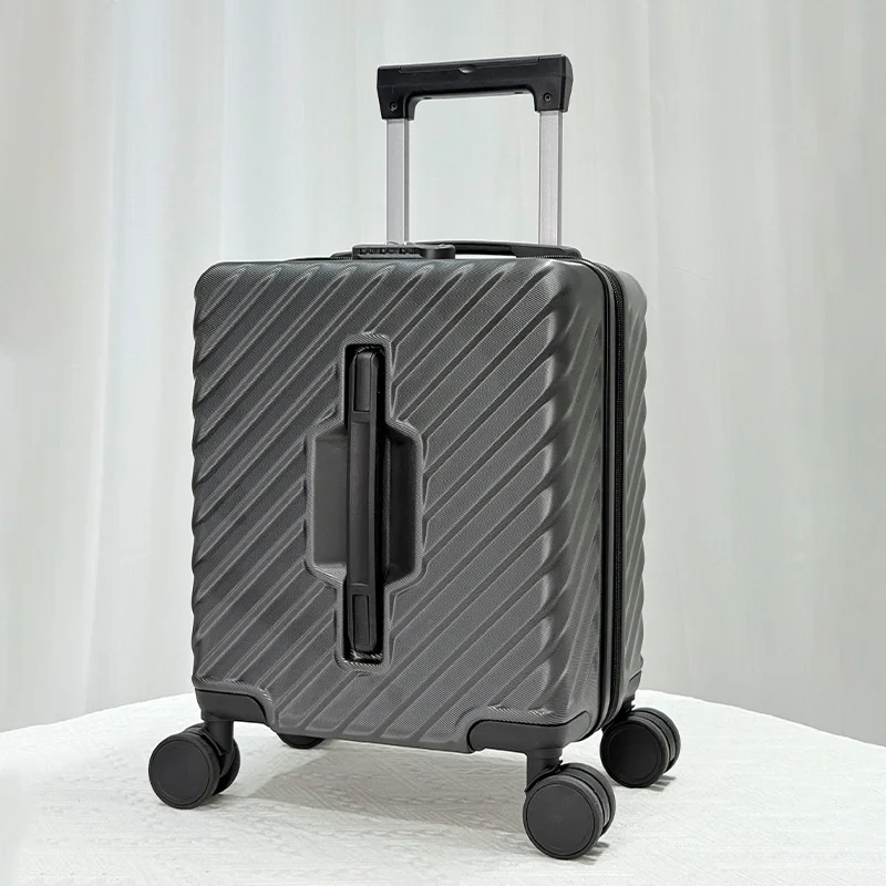 14-Inch Luggage Small Carrying Case with Handle Combination Lock Light Tone Universal Wheel Travel Trolley Case