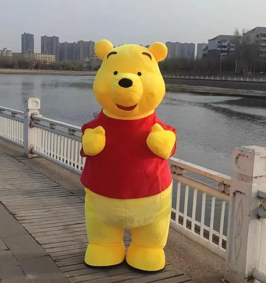 2.6M Giant Winnie the Pooh Bear Mascot Inflatable Costume Cartoon Character  Cosplay Fancy Dress Birthday Party Performance Props - AliExpress, image size:864x918