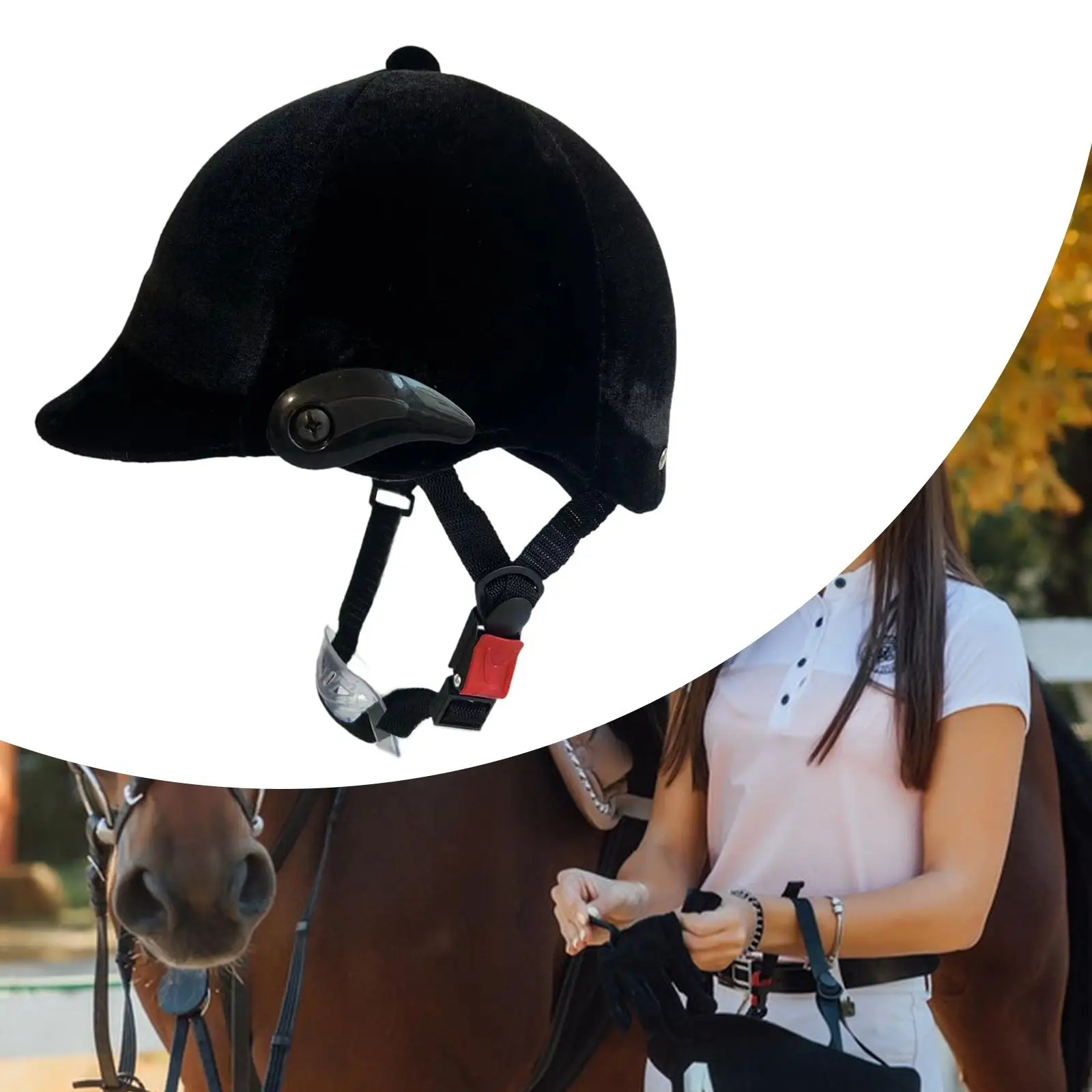 Horse Riding Helmet Professional Riding Cap Protective Gear Outdoor Sports Equestrian Hat Cap Adjustable Lightweight Equipment 2