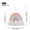 Ins Style Macrame Rainbow Wall Hanging Ornament Girl Bedroom Nordic Decoration Handmade Woven Baby Tent Rainbow Hanging Pendant 6