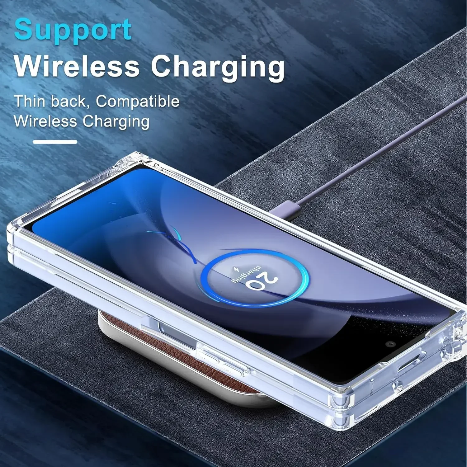 Transparent Case for Samsung Galaxy Z Fold 7/6/5/4/3 Protective Cover PC Case for Galaxy Z Fold7 Fold6 Fold 5 4 Shockproof Shell