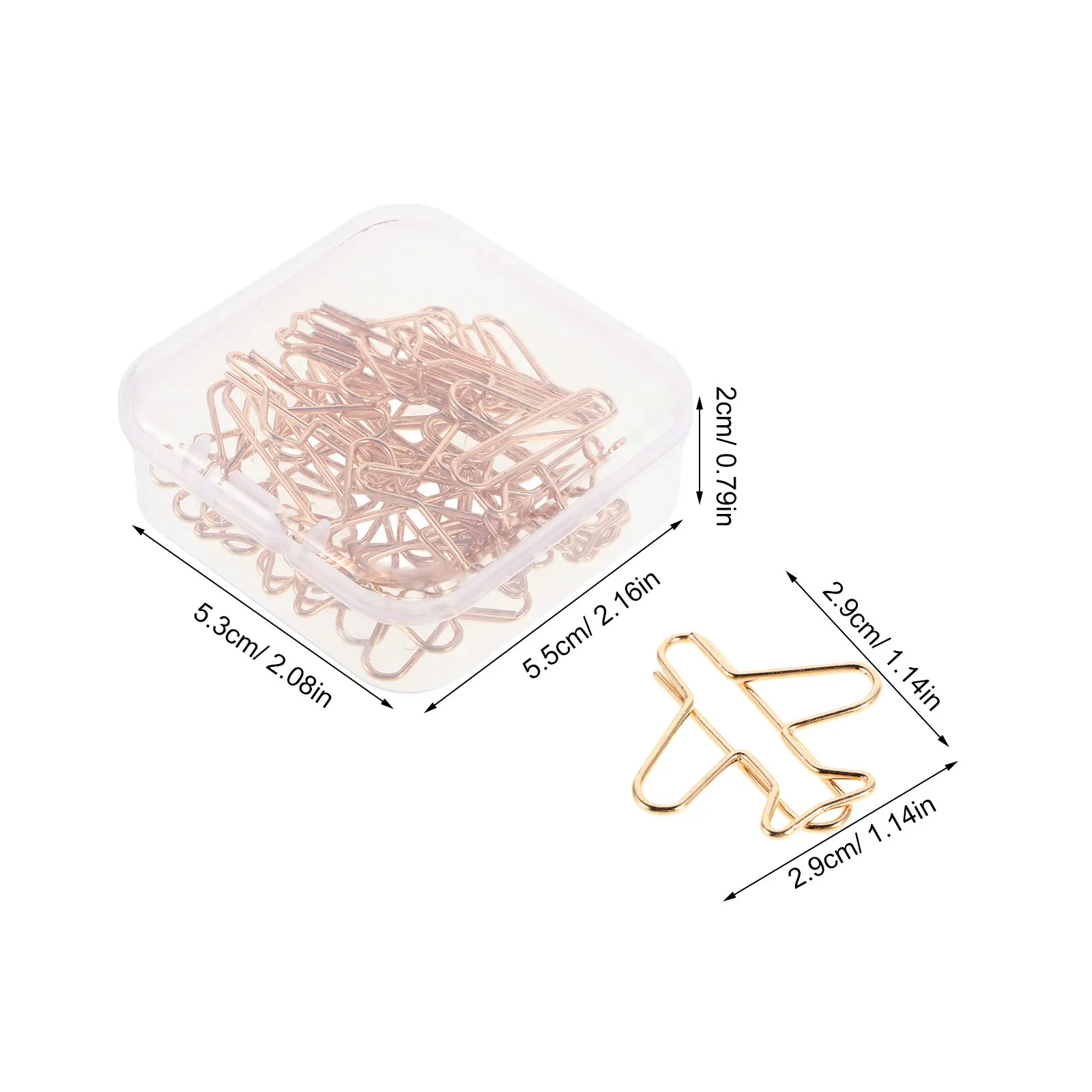 20Pcs 비행기 종이 클립 금속 종이 클립 사무실 학교 북마크 플래너 여행 장식을위한 크리 에이 티브 데스크 액세서리