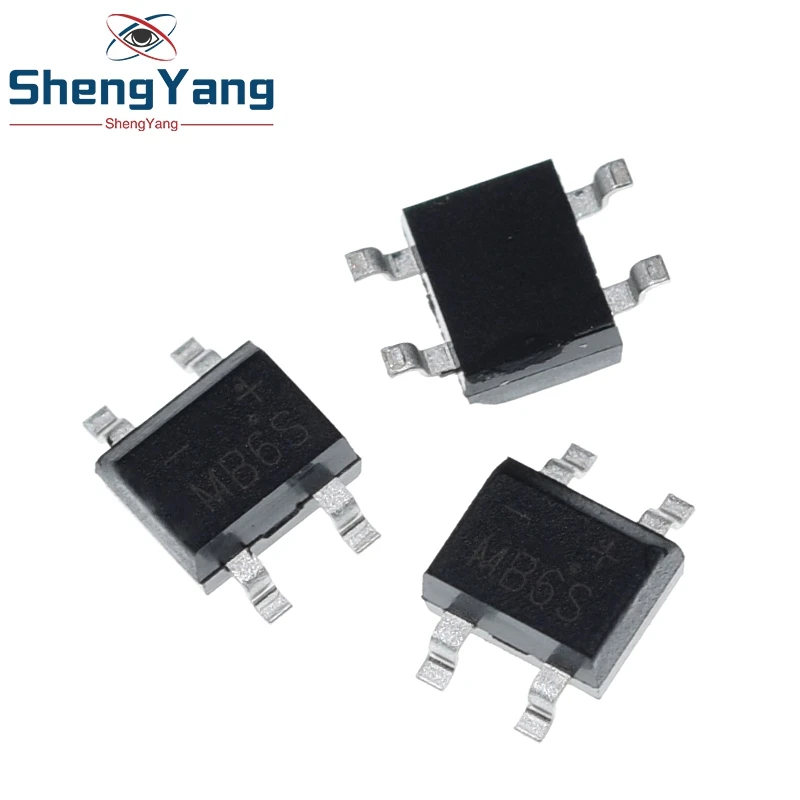 600V 0.5A SOP-4 SMD rectifier diode bridge mb6s TZT 10pcs
