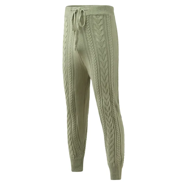 Stay cozy and fashionable this winter with the Sweater Knitted Pants Men Casual Pants.