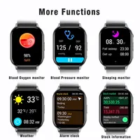 SENBONO 2.04'' AMOLED Screen Smart Watch Men Women Bluetooth Call Fitness Tracker Waterproof Sport Smartwatch Men for IOS Xiaomi 6