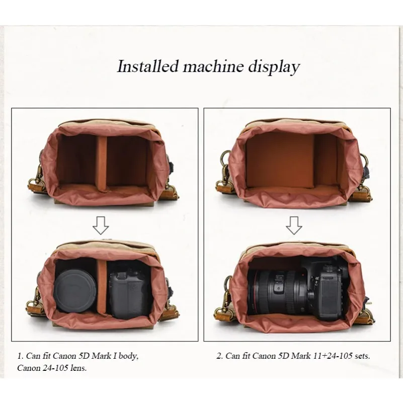 면 반사 소재 카메라 가방, 방수 및 내마모성, 자석식 개폐 디자인, 7개의 문서 수납 가능