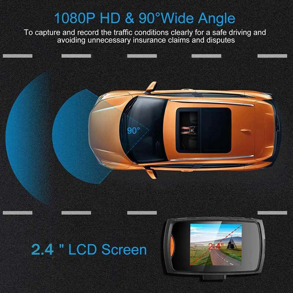 ڵ DVR Ʈ  Ǯ ÷  ī޶,    , ڵ , Ǯ HD, 2.4 ġ, 1080P