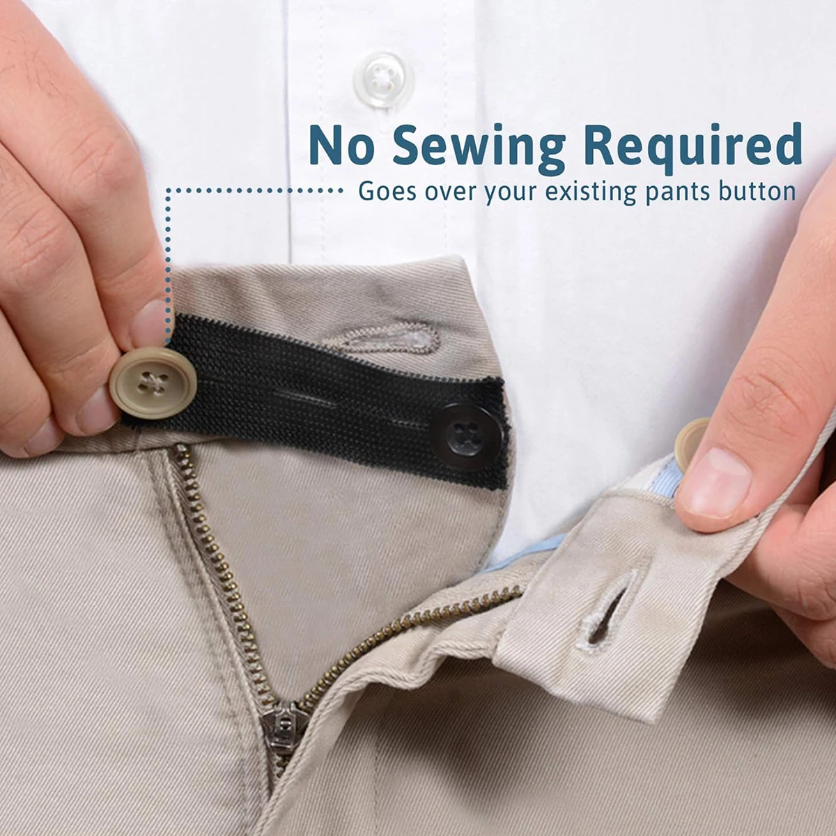 5Pcs Waist Extender Button Elastic Waist Extenders Adjustable Waistband Expanders for Men and Women Jeans Pants Button Extenders 3