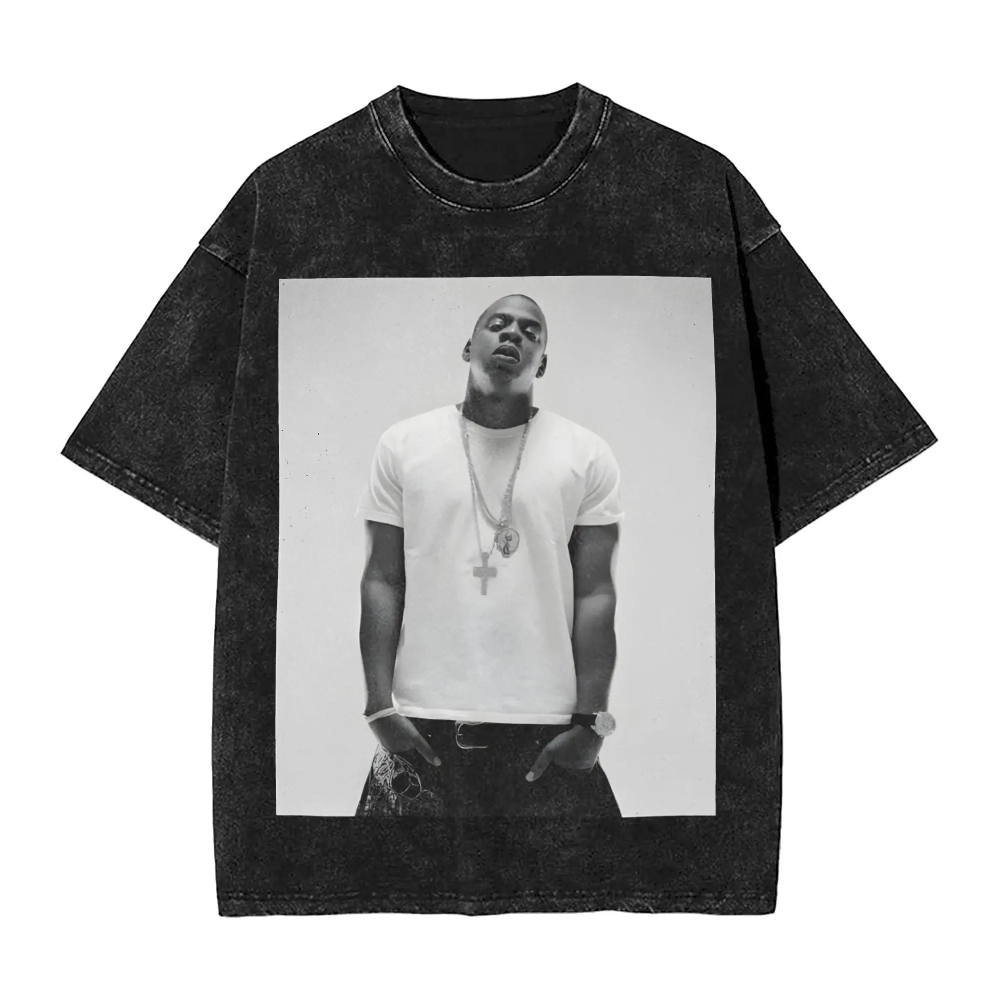Men's Vintage Washed Cotton T-Shirt - Fashionable Summer Loose-Fit Tee Gift Idea