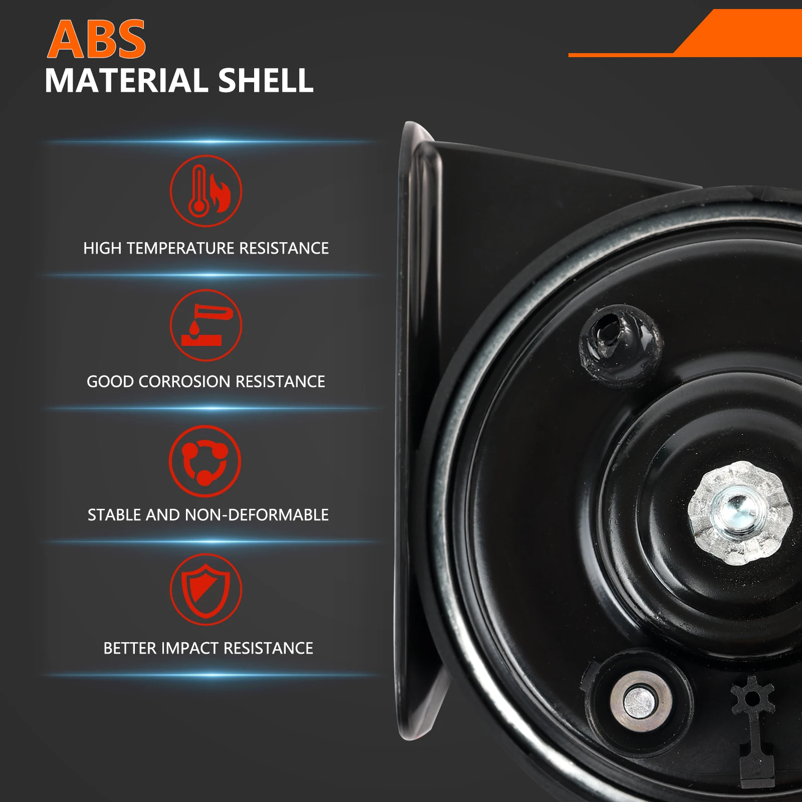 Dual Snail Horn 12V 110-125DB Waterproof High Low For Ford Fiesta Focus S-Max B-Max Cadillac ATS CTS XTS SRX Escalade 1815233 car siren horn car air horn waterproof horn