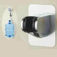 Adjustable Shower Head Holder Self-adhesive Handheld Drill-free Showerhead Rack Punch-free Chrome Bathroom Wall Mount Bracket 4