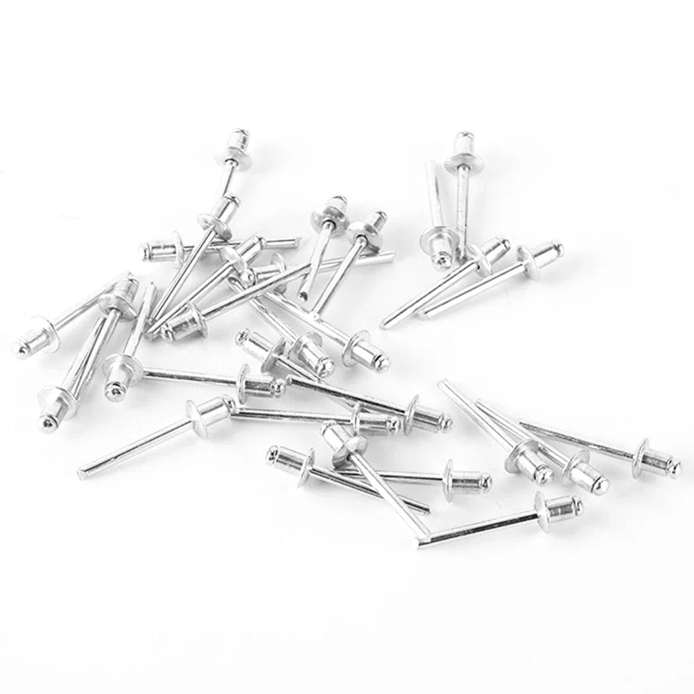 50pcs Flat Round Head Pop Rivets 2.4mm/3.2mm/4mm/4.8mm Decoration Pull Nail Lightweight Corrosion-resistant for DIY Accessories