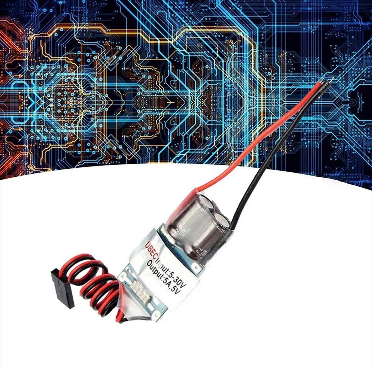 (A23G) 5A 2-7S FPV 수신기 전원 공급 장치 전압 조정기 외부 BEC(UBEC) RC 비행기용 5V 스텝다운 조정기 모듈